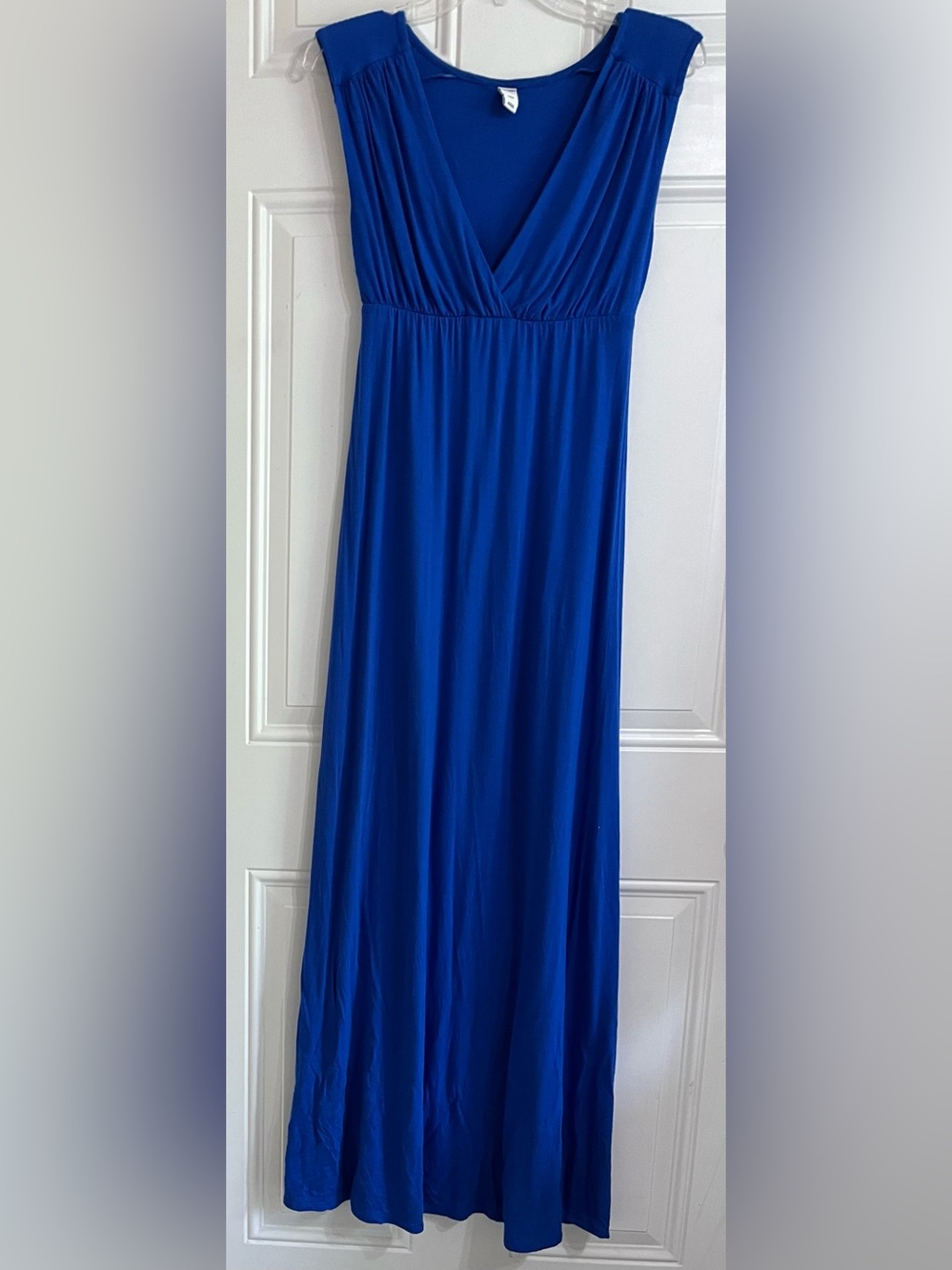 Old Navy‎ Maxi Dress Women's Small Blue Sleeveless V-Neck Stretch Long